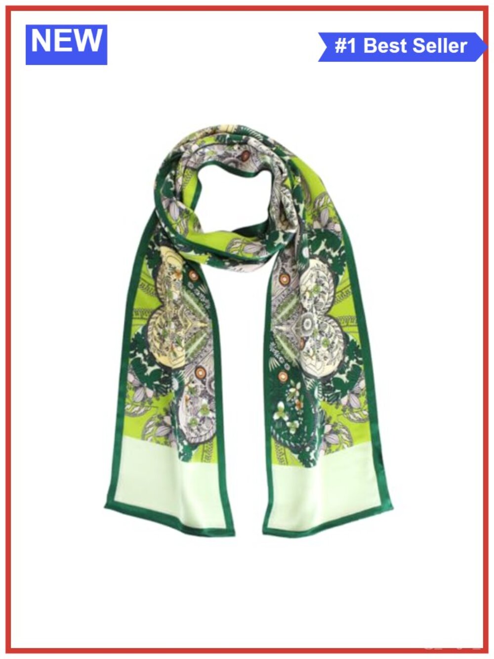 100% Mulberry Silk Long Oblong Scarf 59x6.3 Women Shawl Headscarf Wrap